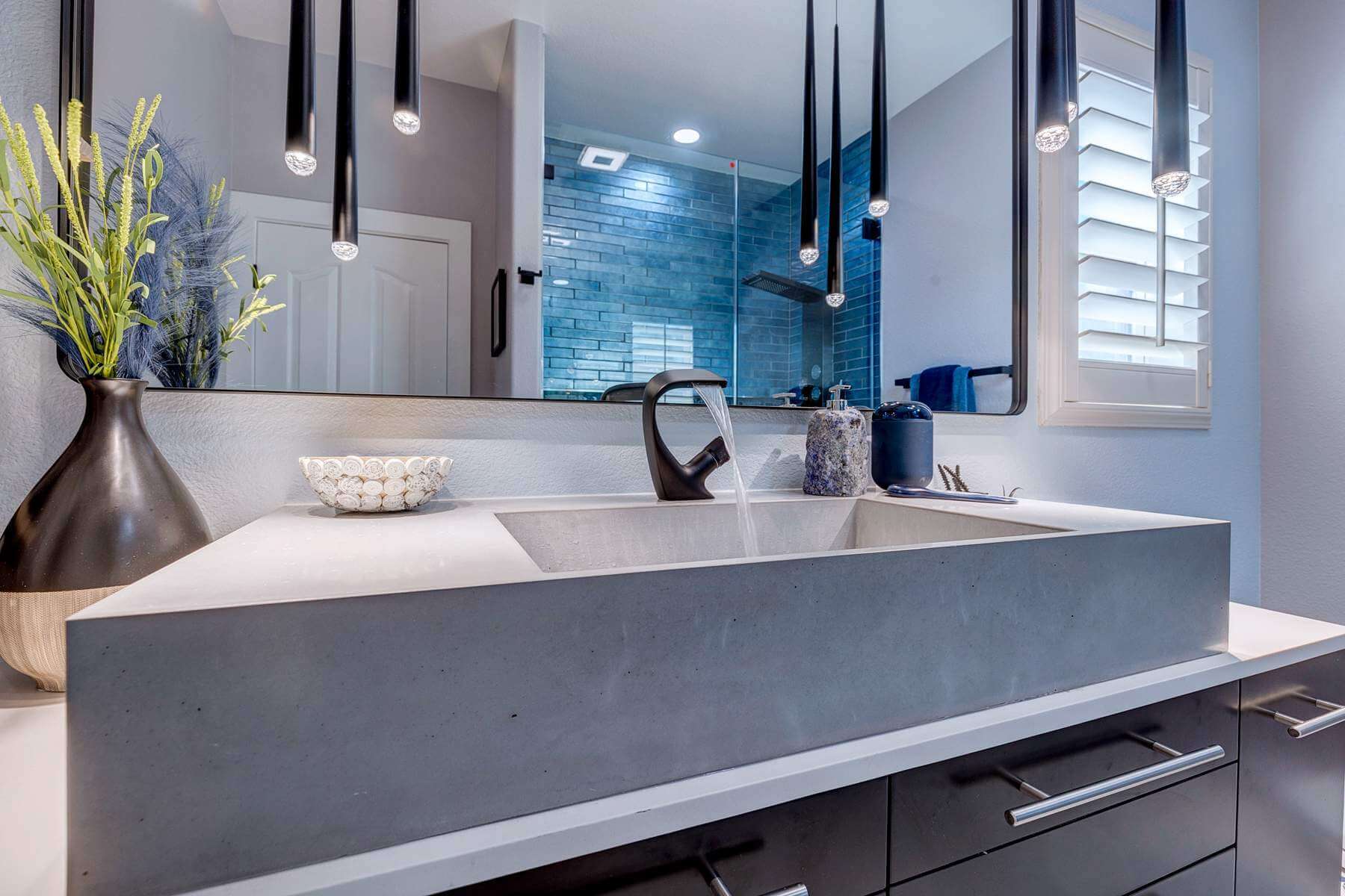 Concrete Trough Sink Vanity