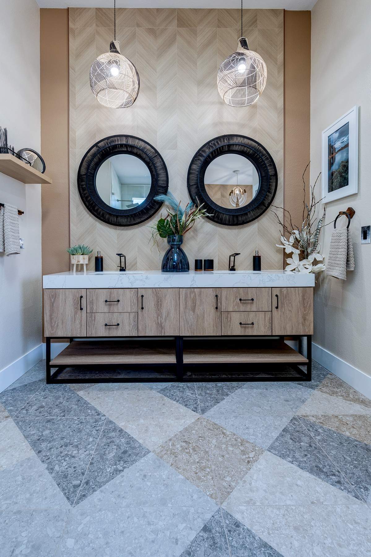 Chevron Accent Bath