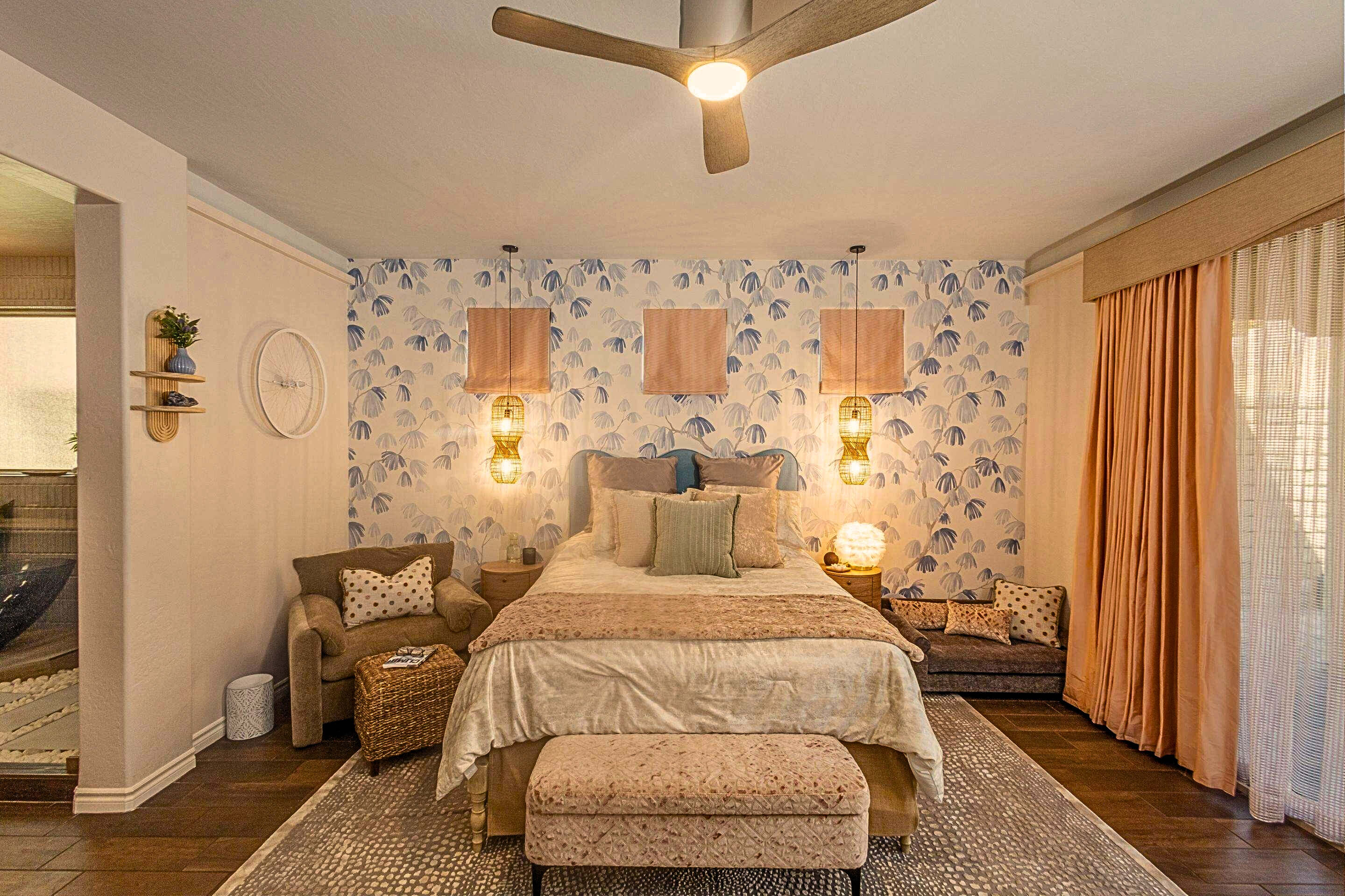 Botanical Wallpaper Bedroom