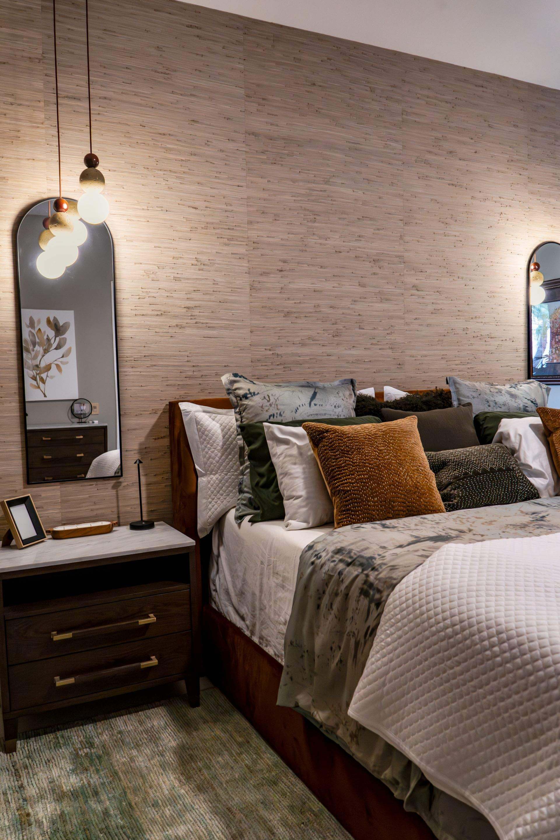 Grasscloth Accent Bedroom