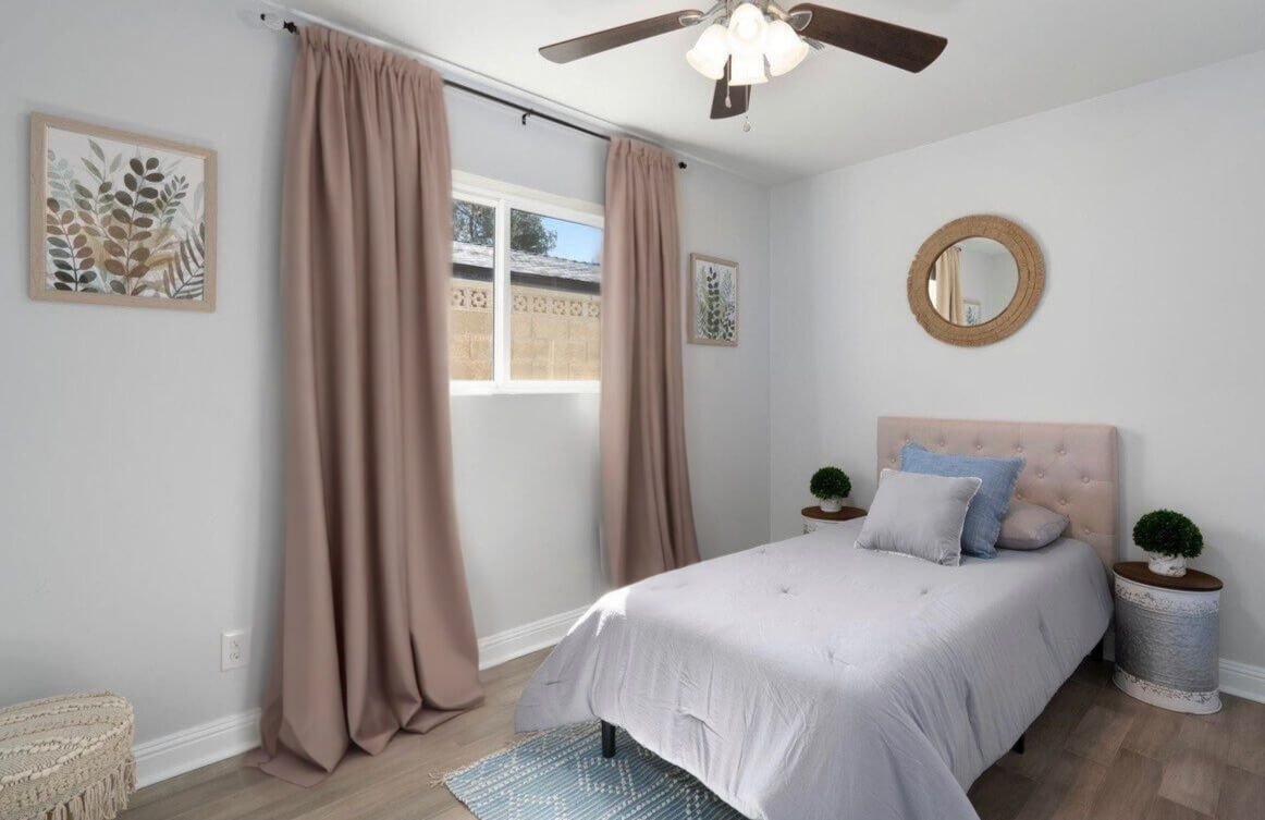 Blush Curtain Bedroom