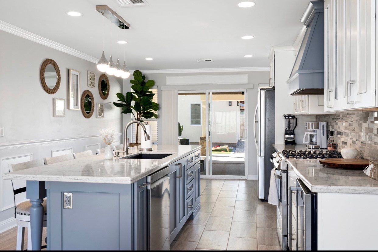 Coastal Blue & White Kitchen