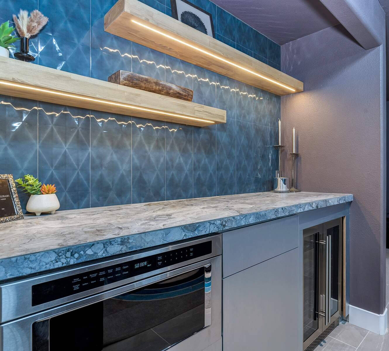 Blue Tile Wet Bar