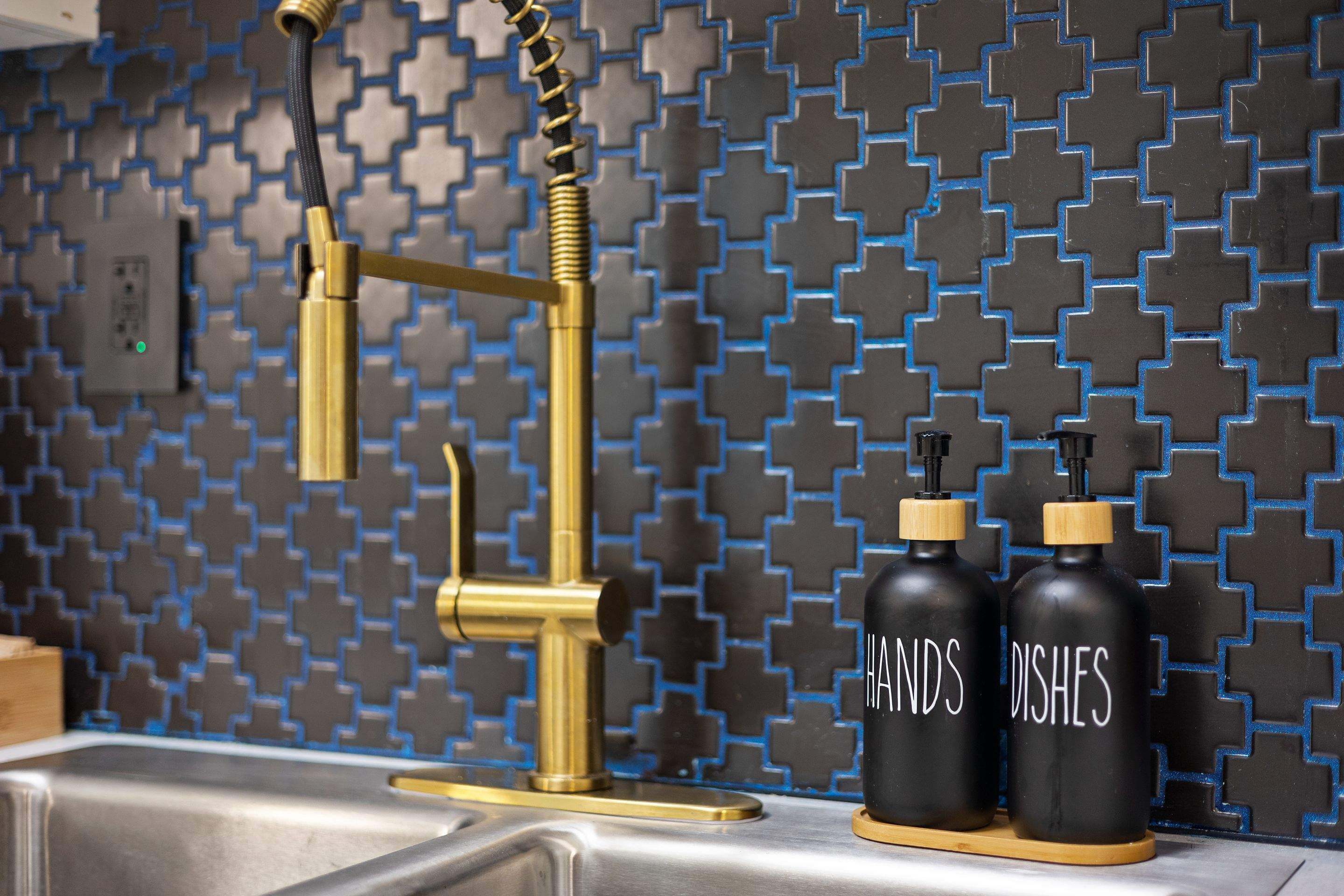 Gold Faucet Kitchen Detail