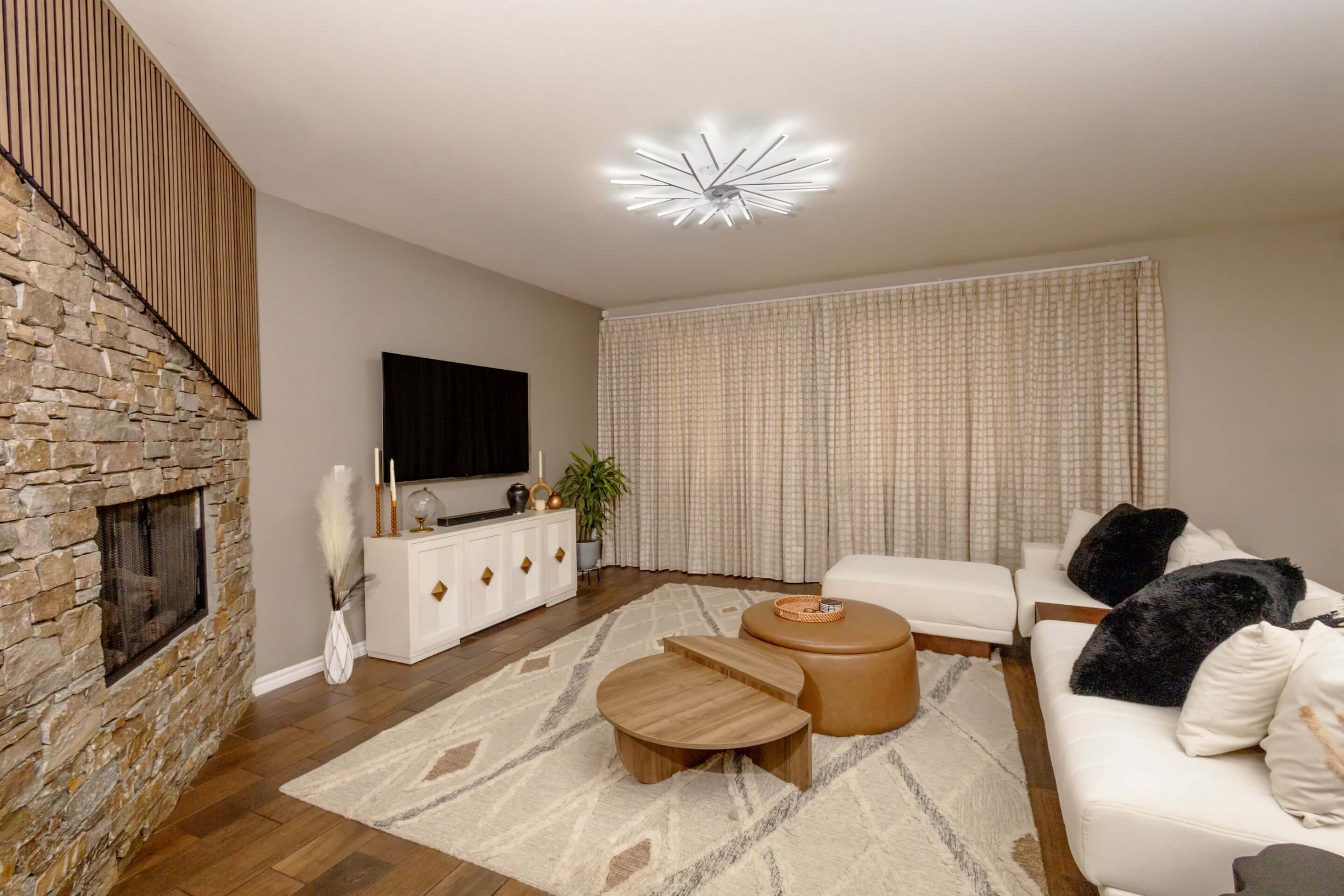 Stone Fireplace Living Room